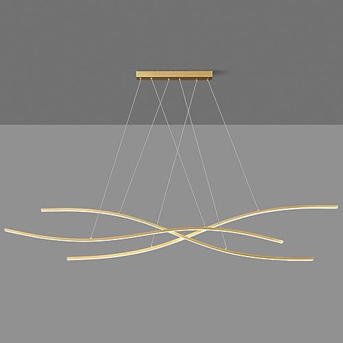 Lustre de plafond en cuivre véritable au design suspendu linéaire haut de gamme