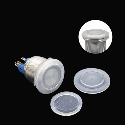 Funda de gel de sílice transparente para tapa de interruptor metal de 16mm circular