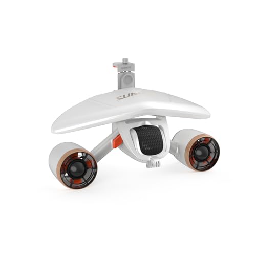Mix Pro Underwater Scooter with Smartphone/Action Camera Mount Low Battery Alarm 2 Gear Speed 60 Minutes 40M Dual Motors Swimming Pool Diving Snorkeli