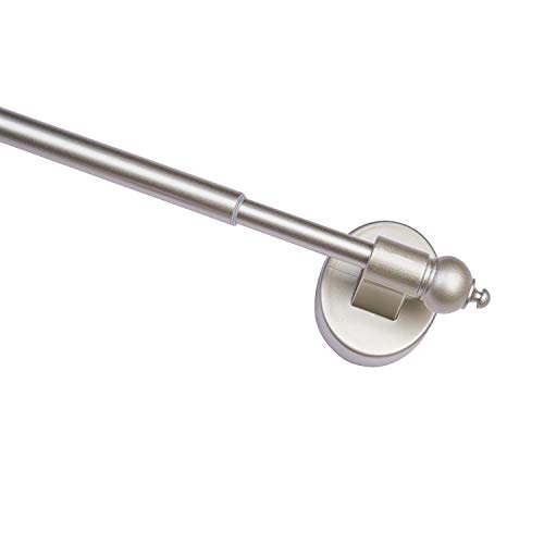 Boom Jog Magnetic Curtain Rods For Metal Doors,Multi-Use Adjustable Appliance For Windows Iron Steel Places,16-28 Inch,Nickel,2 Pack thumb #3