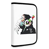 [ZOOKISS] 母子手帳ケース バンクシー ゴリラ マルチケース おくすり手帳ケース お薬手帳 ケース 片面ジャバラタイプ 保険証・診察券・母子手帳・キャッシュカード等をまとめるのに便利なケース プレゼント