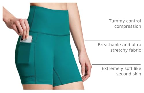 Image of baleaf Women's 8 inch / 5 inch / 3 inch Biker Shorts High Waist Yoga Workout Gym Running Volleyball Spandex Shorts with Pockets