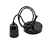 Produktbild Portalámpara de cerámica colgante, lámpara colgante de colores con cable ajustable 1 m para casquillo E27 Negro
