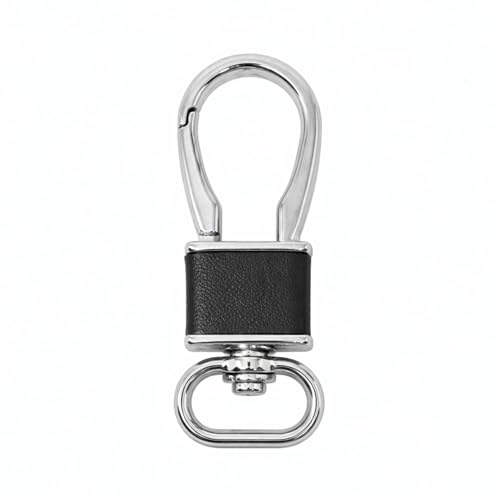 Image of THE MEN THING - Stylish Multicolor Stainless Steel Keychain for Men & Boys (ROYAL GRIP - Silver Chrome & Black)