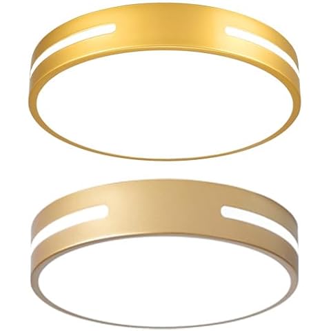 Wheatronic Gold LED Light Fixtures Ceiling Mount, Overhead Flush Mount Ceiling Light Interior 12 inch 24W, Close to Ceiling Light 5CCT for Bathroom, Bedroom, Hallway Cover