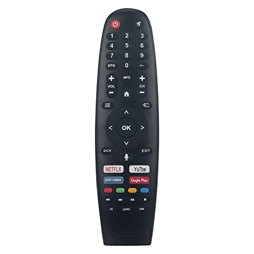 VINABTY Replaced Voice Remote Control dedicated for ZEPHIR TV LED-5021KGOO 32HA10V3 LED-3221GOIN TAG40-8900 LED5021KGOO LED3221GOIN TAG40890