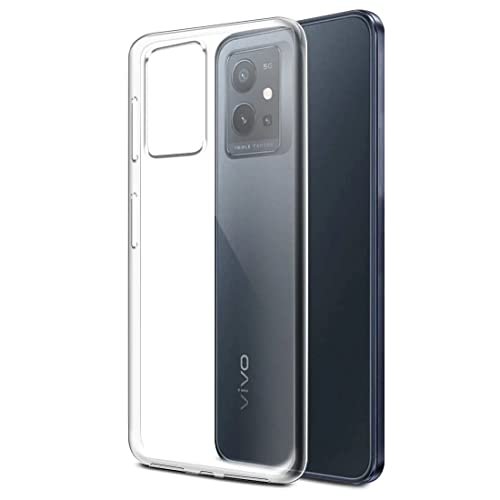 Image of JGD Products for Vivo T1 5G / Vivo Y75 5G / iQOO Z6 5G Premium Transparent Soft Silicon Back Cover [Transparent]