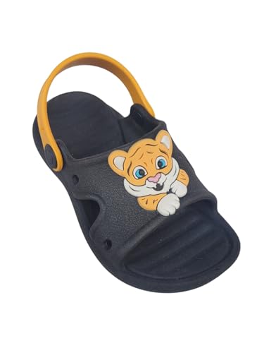 Papete Infantil Masculino Sandália Chinelo Menino Escolar (Papete Infantil Masculino Preto Tigre, BR