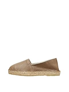 einfarbige Leder Espadrilles für Damen Slip-on Espadrilles mit einer geflochteten Schuhsohle