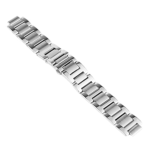 Correa de reloj acero inoxidable plateada con accesorios de pulsera de 11mm 2