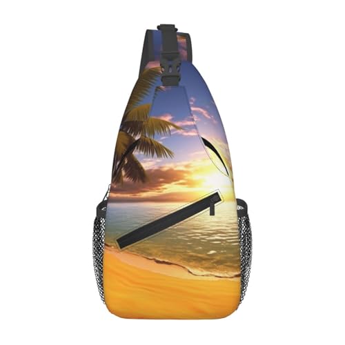Mochila de Pecho Diagonal Unisex Negra para Senderismo
