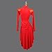 ZHQNZJF Tassel Latin Competition Costumes Ballroom Dance Dresses for Women High Collar Salsa Tango Performance Dancewear,B,XL