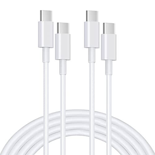 USB C to USB C Charger Cable, Type C 100W Fast Charging Cable 2Pack Lead Fast Charge for iPhone 15/15 Pro/15 Pro Max, iPad Pro/Air, MacBook Air, Samsung Galaxy S23/ S22, Huawei P10, Pixel, Switch,etc