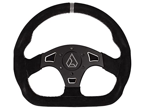 Assault Industries 100005SW1231-Ballistic D V2 Suede Steering Wheel- Grey STI/Raw PLT