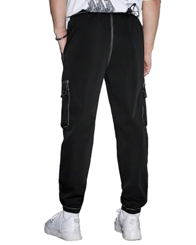 Image of Noble Monk Men's Cargo Pant | Drawstring | Solid Cargo | Multi Pockets Trackpant