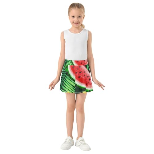 Joisal Tropical Vibrant Red Watermelons Tennis Skirts Toddler Outfit Athletic Shorts Girls Skorts Little Girl 4t3