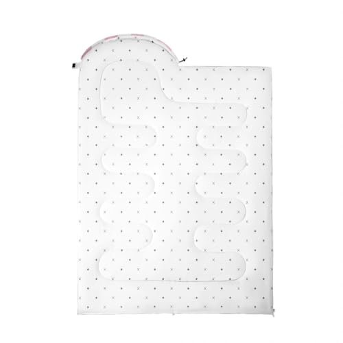 Saco de dormir Erosebridal a cuadros color rosa púrpura, tamaño Tw, rectangular miniatura 2