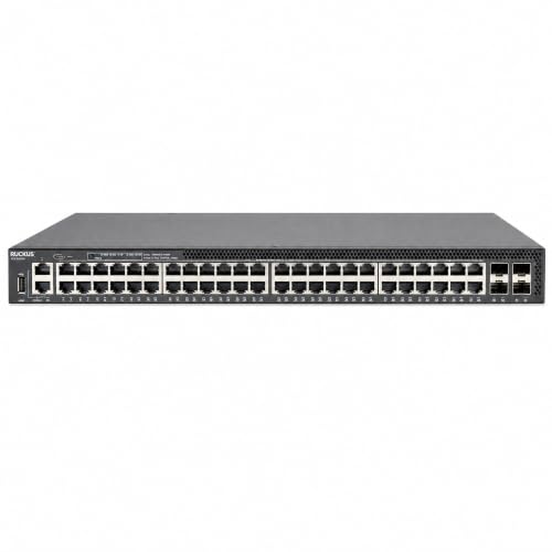 Image of Ruckus ICX8200-48PF2-E2 Managed Switch, 48x Gigabit PoE+, 4x 25GbE SFP28 Uplinks, 1480W PoE Budget, Dual Hot-Swap PSU - Stackable Enterprise Switch, 3-Yr Remote TAC Included, TAA Compliant