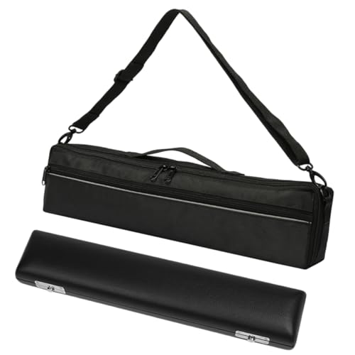 CIMAXIC Portable Thicken Flute Storage Bag and Box Multi Functional Flute Case with Room for 16 Holes Ideal for Flute Accessories and Instrument Protection