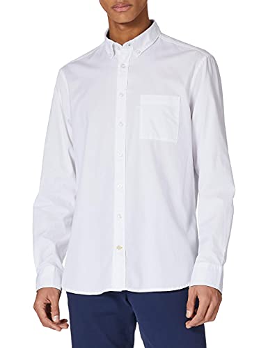 CAMEL ACTIVE Regular Fit Hemd Langarm Button Down Kragen weiß
