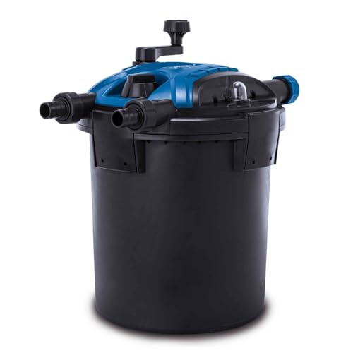 Scheppach Système de Filtration sous pression pour Bassins PFS8000 | 43W | Débit max 2500L/h | Pour bassin jusqu'à 8000L sans poissons et jusqu'à 4000L...