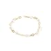 Pulsera bebe oro oso calado con perlas