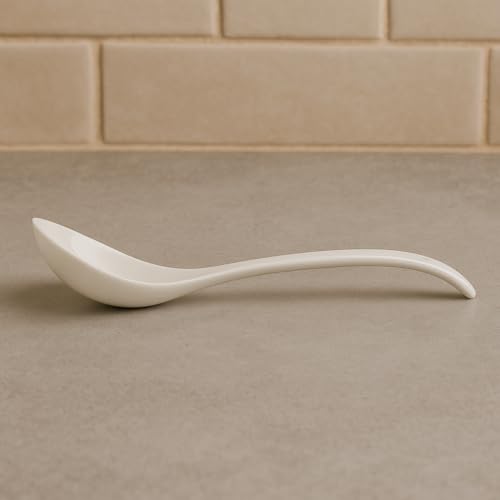 Image of Serving Spoon Ceramic Serving Spoon Set of 2 Long Handled Spoon, Ceramic Tableware Set of 2 Piece