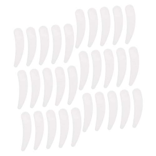 NUOBESTY 100 Spatules Cosmétiques en Plastique Blanc pour Crème Visage Cuillères Doseuses pour Application Précise Outils Hygiéniques pour Contour des Yeux et Soins Quotidiens