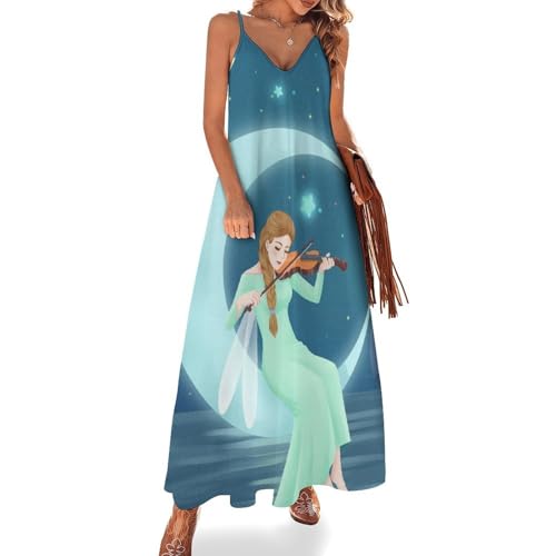 Robe Longue pour Femme Ete sans Manches Robe Maxi pour Voyages Plage Chic