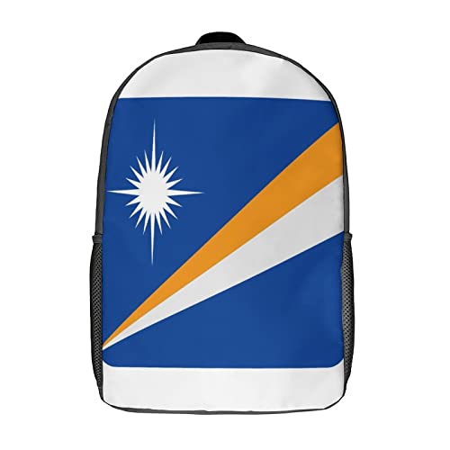 Marshall Islands Flag Backpack with Adjustable Straps, Suitable for Travel Picnics Activities