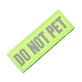 TOYANDONA Reflektierender Servicehund Patch Do Not Pet Aufnäher Nylon Strapazierfähig Sicher Für Professionelle Diensthunde Training Sichtbarkeit Nachts Geschirr Zubehör