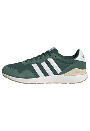 adidas Herren Run 60s 4.0 Shoes, Collegiate Green/Cloud White/Crystal Sand, 43 1/3 EU