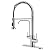 APPASO Kitchen Faucet with Drinking Water Faucet, 3 in 1 Pull Down Faucet with Purfied Water Faucet, Single-Handle High Arc Kitchen Water Filter Faucet, Brushed Nickel (Without Filtration Device)