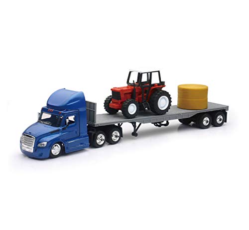 Modelo a escala 1:43 Freightliner Cascadia con tractor miniatura 1