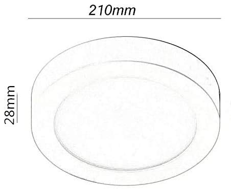 Plafoniera LED da Soffitto 20W 2000lm Bianco Feddo...