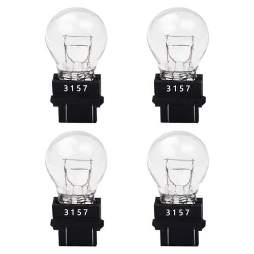 3157/3457 tail/brake light bulb (12V 27/7W, 3000K) - Pack of 4 - Replacement Tail Light, Brake Light, Turn Signal Bulbs for Jeep Grand Cherokee, Wrangler, Commander, Compass, Journey, Dodge Primus