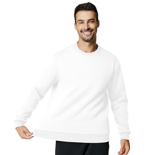 Men's Crewneck Sweatshirt Casual Long Sleeve Sweat Shirts Athletic Fleece Basic Pullover Shirts4