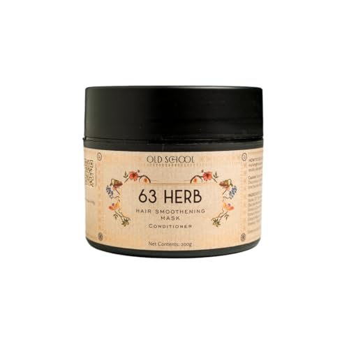 Image of Old School Rituals 63-Herb Hair Smoothening Mask (Conditioner) | Deep Conditioning for Frizz Control | Silicone Paraben Sulphate Free | Natural Hair Mask for Dry Damaged Hair Men & Women | 200gms