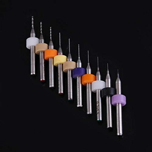 Juego de 10 brocas de acero Tungsteno 0.1-1.0mm miniatura 1