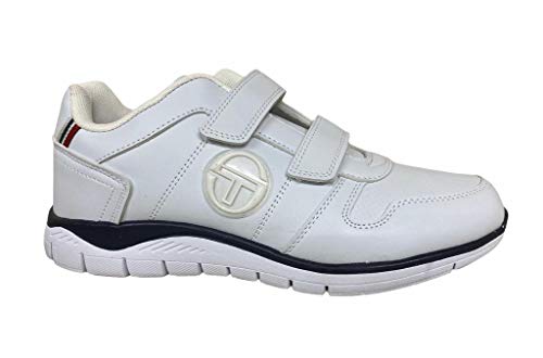Zapatillas deportivas para hombre con doble correa ligera STM027016, color blanco Blanco...