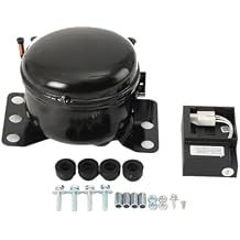 QDZH25G Replacement Refrigeration Compressor R-134A R134A, 12V-24V DC Car Refrigeration Air Compressor Fridge Freezer Natural Cooling/Air-cooled BD25HC with Controller