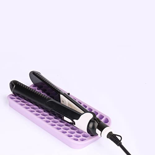 Lurrose 2pcs Heat Resistant Silicone Mat Pad for Hair Tools Non-Slip Flat Iron Holder for Countertop Durable Protective Mat for Curling Iron and Straightener miniatura 4
