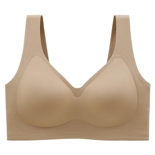 Soutien-gorge push-up sans armatures 4XL en couleur chair pour femme