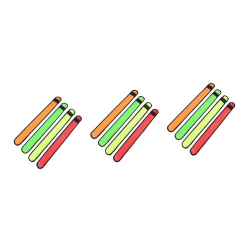 BESTonZON 3sets LED Slap Bracelets for Night Running Luminous Wristband Red Green Orange Yellow High Visibility Safety Gear for Jogging Walking Hiking and Outdoor Activities 4pcs*3