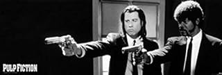 1art1 40459 Poster da Porta Pulp Fiction in Bianco e Nero, 158x53 cm
