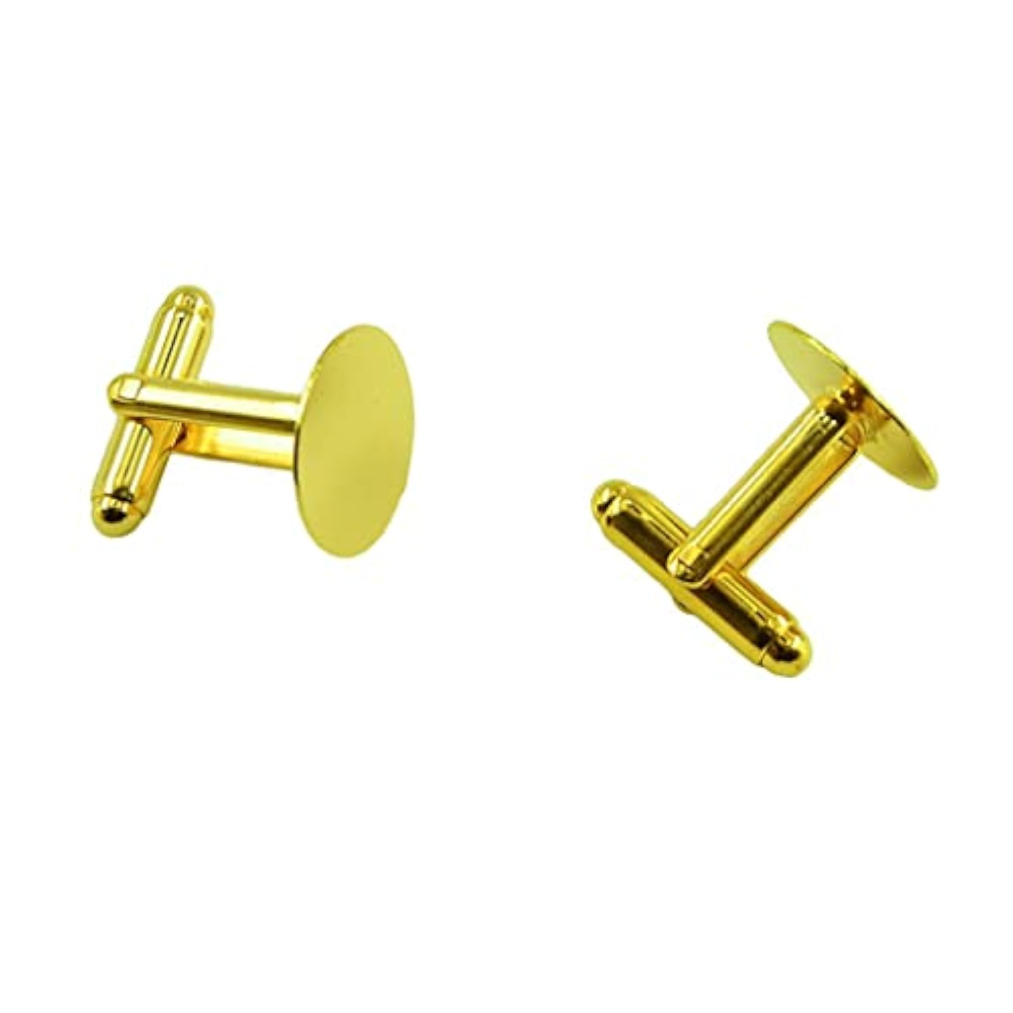 10 Pieces Gold Cufflink Findings Blank Backs Plate Pad Base
