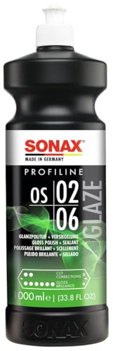 SONAX PROFILINE OS 02-06 (1 Liter) milde All-in-one-Politur mit Schnellversiegelung für Hand- und Maschinenanwendung | Art-Nr. 02473000