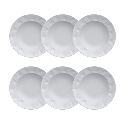 Jogo Prato Fundo 6 Peças - Edros Germer Branco