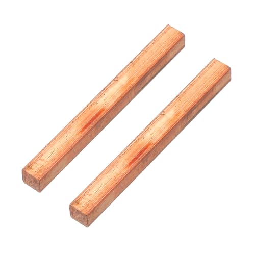 Barre en cuivre naturel PATIKIL 10x10x100mm pour bijoux et placage 2 Pcs