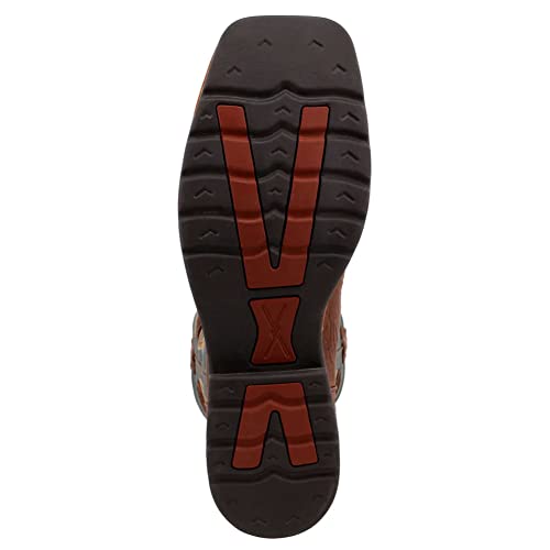 Image of TWISTED X Men's Lite Cowboy Workboot, Color: Distressed Shoulder /Green, Size: 14, Width: D (MLCSW01-14-D0